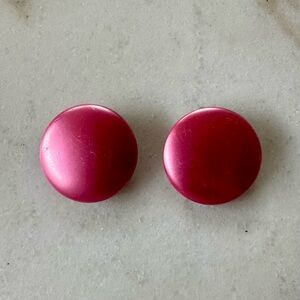 Vintage 1980s Pink Clip on Earrings | Vintage Pink Earrings | Clip on Earrings